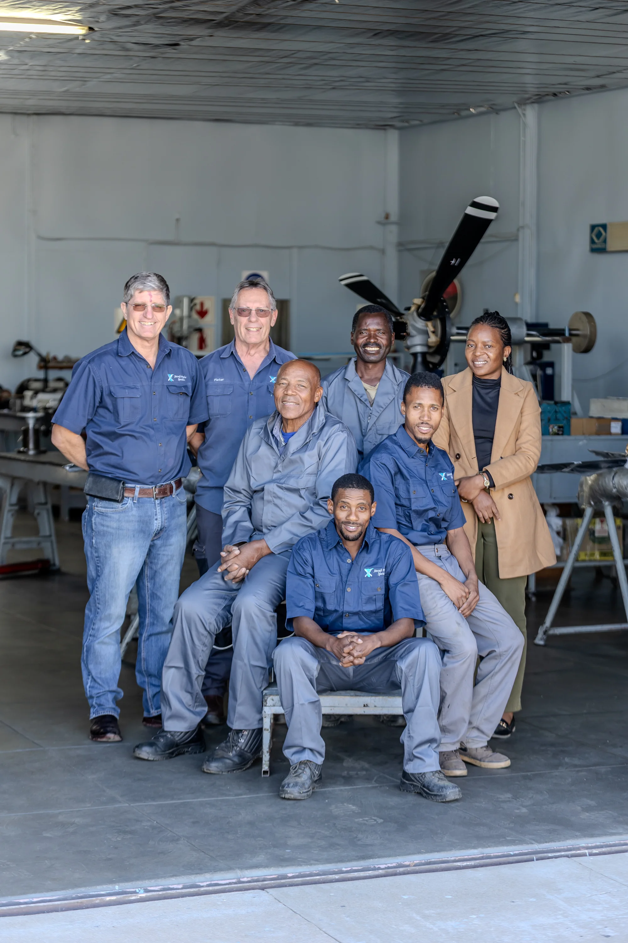 Experienced specialist in the propeller workshop